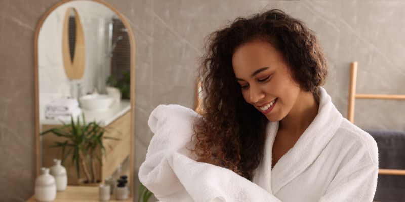 Hair after towel