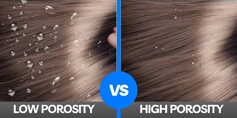 low v high hair porosity comparison
