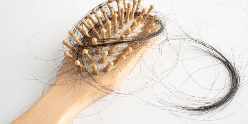 close up hairbrush